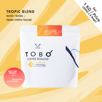 1KG Size (200Gx5) / Tropic Blend for Modern Espresso Style / (Panama, Ethiopia, Thailand)